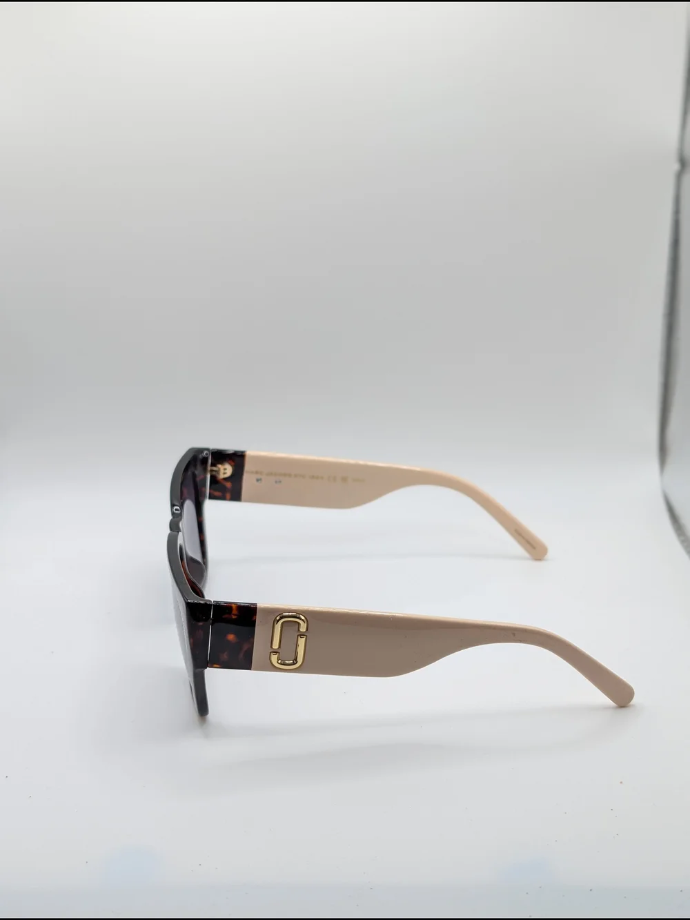 Marc Jacobs MARC 646/S Two-Tone Oversized Square Sunglasses Tortoise Beige NWT